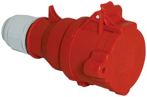 Kupplung CEE Bals 5P 32A 400V 6h rot IP44 vernickelt QC.abschlies.