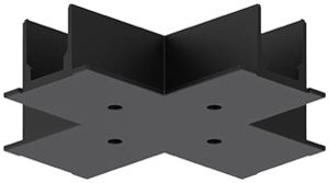 EB-Blindabdeckung Sylvania OneTrack X-Einspeiser Polycarbonat 148×148mm schwarz