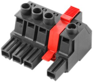 Buchsenstecker Weidmüller BUZ IT Rastflansch, 10.16mm 2L versilbert schwarz