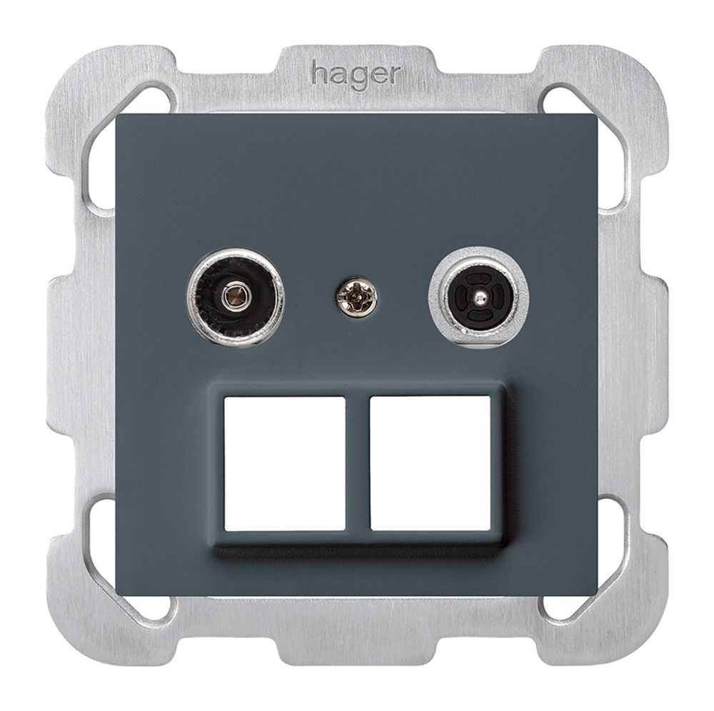 Prise multimédia ENC kallysto R/TV montage B 19dB 2GHz anthracite