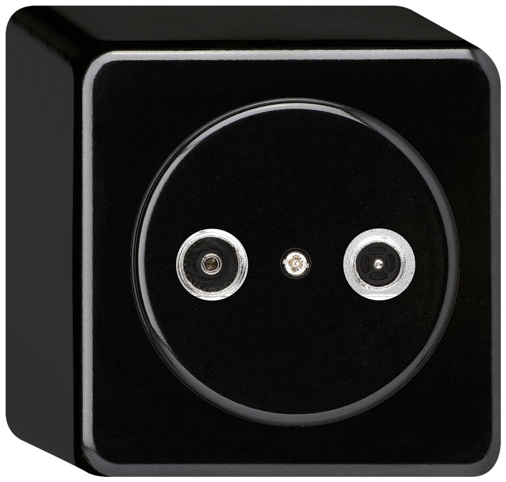 AP-Antennendose basico TV-R 11dB 2GHz schwarz