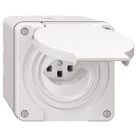 NAP-Steckdose NEVO, 1×T23, IP21, weiss