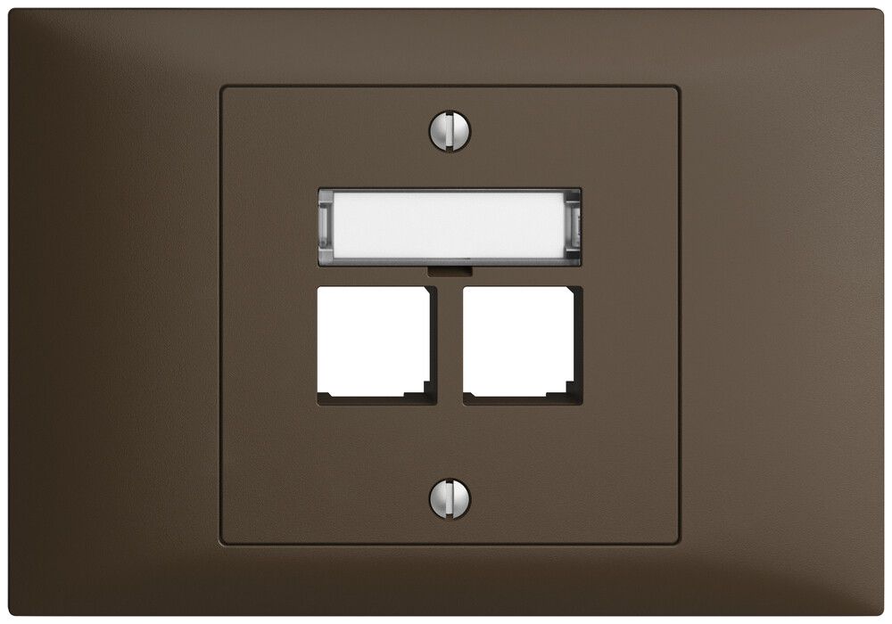 EB-Montageset S-One EDIZIOdue BKE für 2×RJ45 gerade, coffee