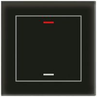 Poussoir KNX RGBW ENC MDT GTL-100S.02S 1t/2a verre noir "neutre"
