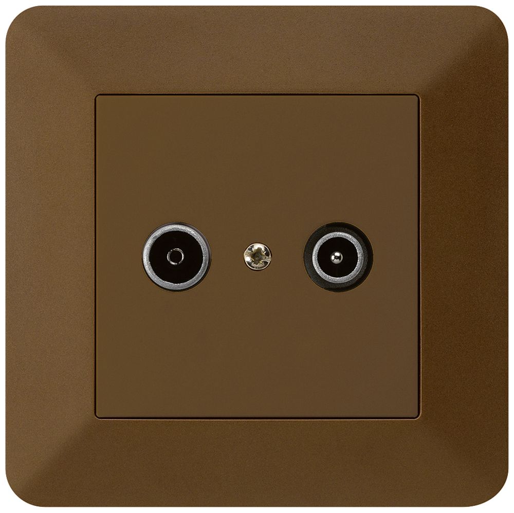 Prise de passage ENC kallysto.trend R/TV 14dB brun