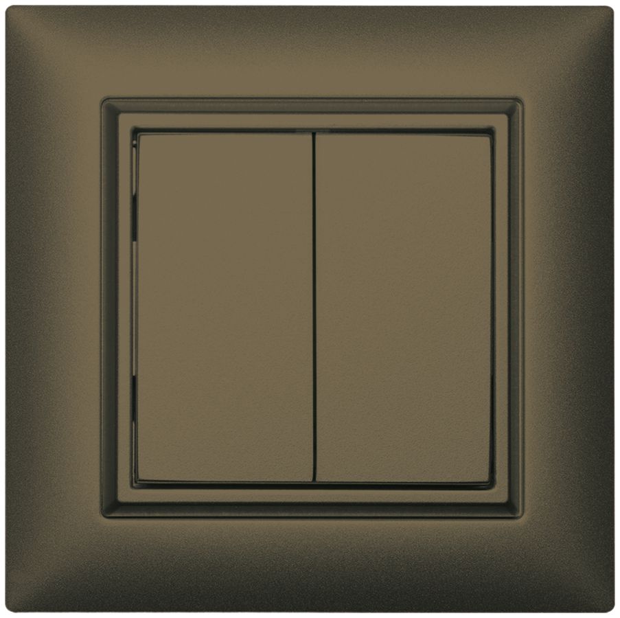 Poussoir RF AP ALADIN EnOcean EDIZIOdue, 2-fois, brun