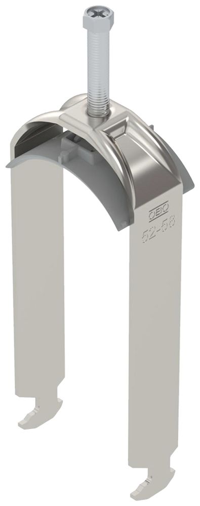 Fixation rapide BET 2056 pied à H matière synthétique 52…58mm 2×câble A2 1.4301