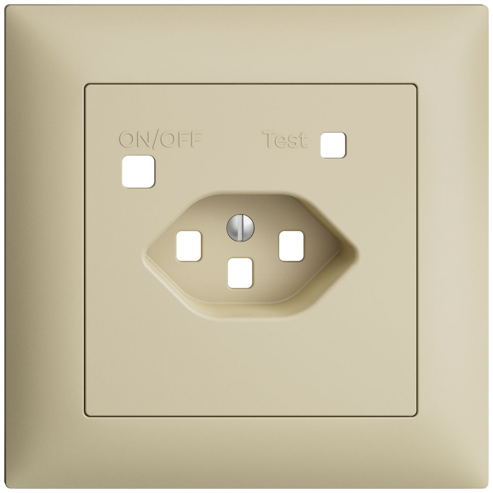 Frontset EDIZIOdue zu FI-Steckdose FMI, T23, vanille