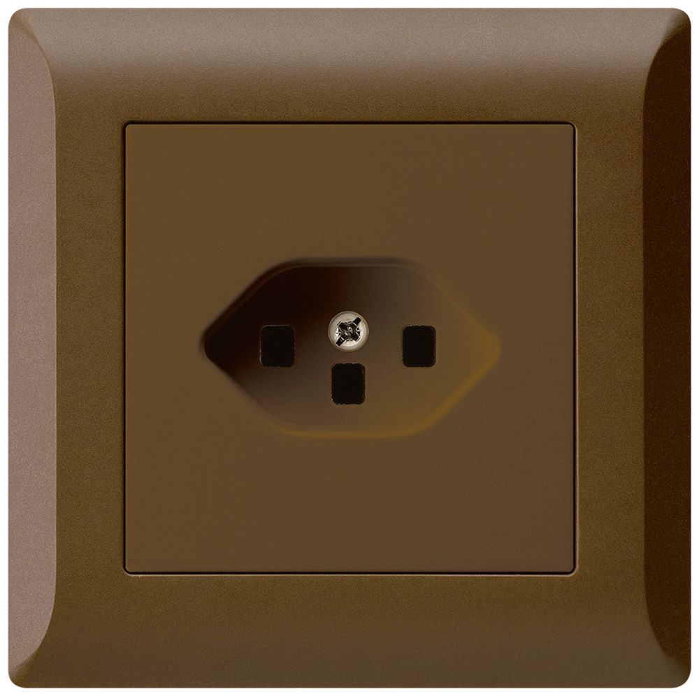 UP-Steckdose kallysto.line T23 braun mit Steckklemmen