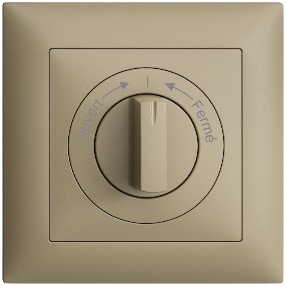 Frontset EDIZIOdue Ouvert->I<-Fermé sand 88×88mm für Schwenktaster