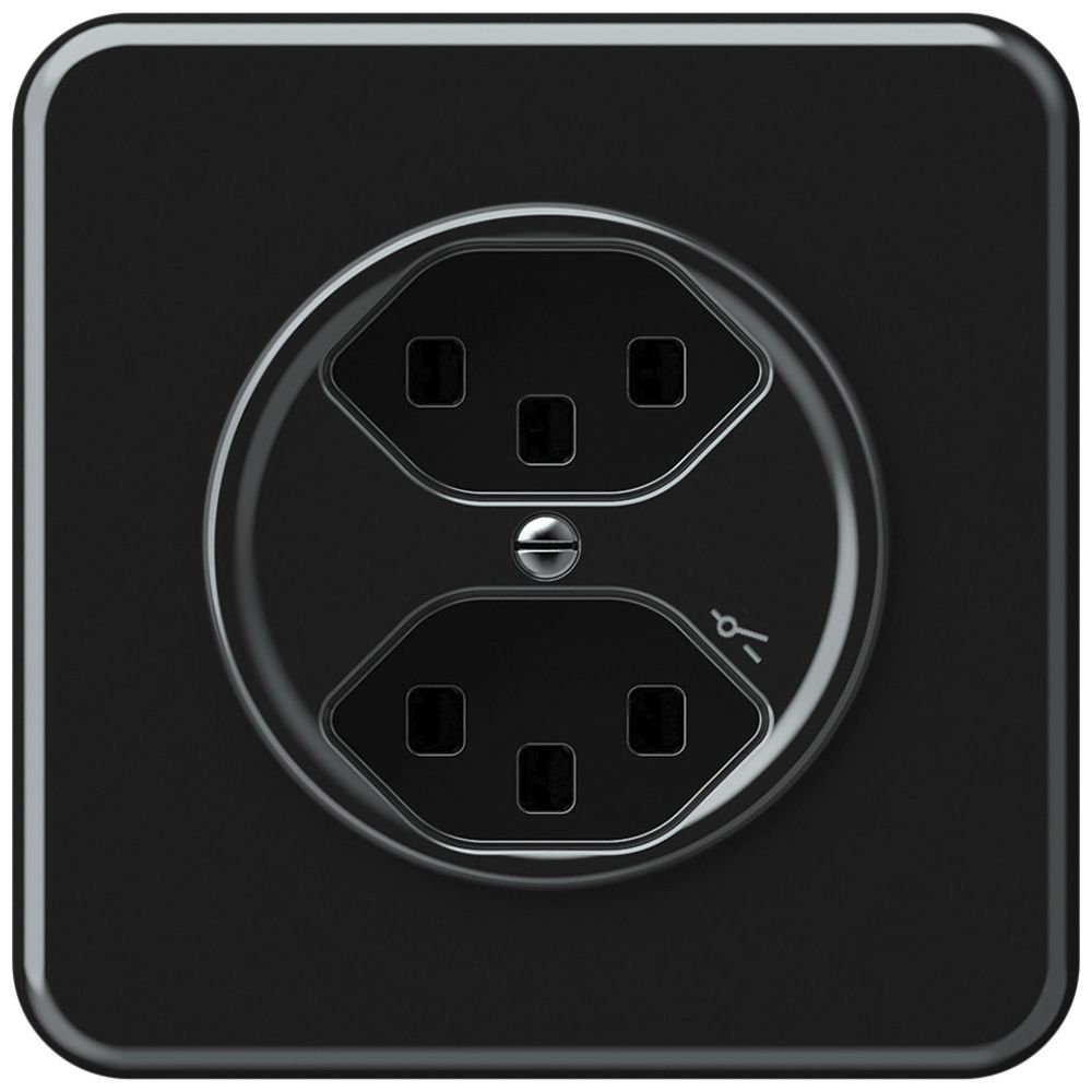 Prise ENC origin 2×type 23 1×S 16A 230V 92×92mm noir