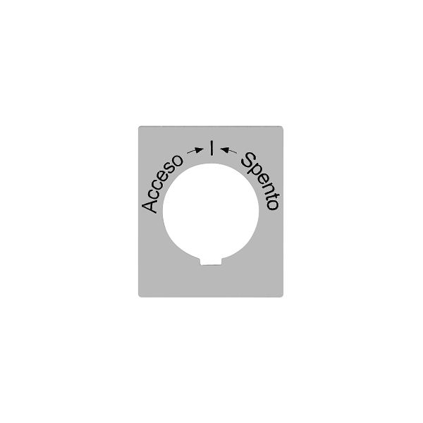 Disque indicateur Acceso->I<-Spento pour contact pivotant FLF FH
