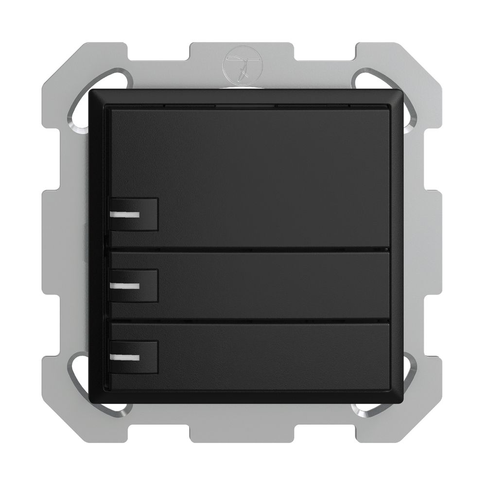 Poussoir KNX RGB ENC EDUE, 250mW, a.LED RGB, 3×poussoir, comm.1×touche, no