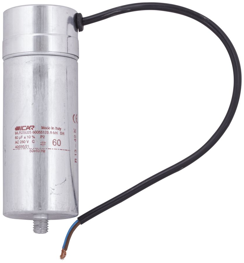 Kondensator ICAR MLR25U2560045128/I-C 60µF 400V für Anlass Ø55×128mm