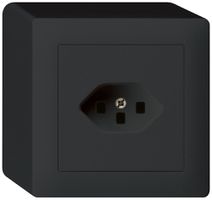 AP-Steckdose kallysto T23 schwarz mit Steckklemmen