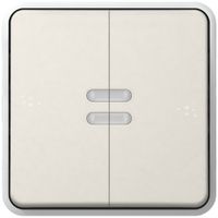 Leuchtschalter +-Tast.PLEXO 3+0/S weiss