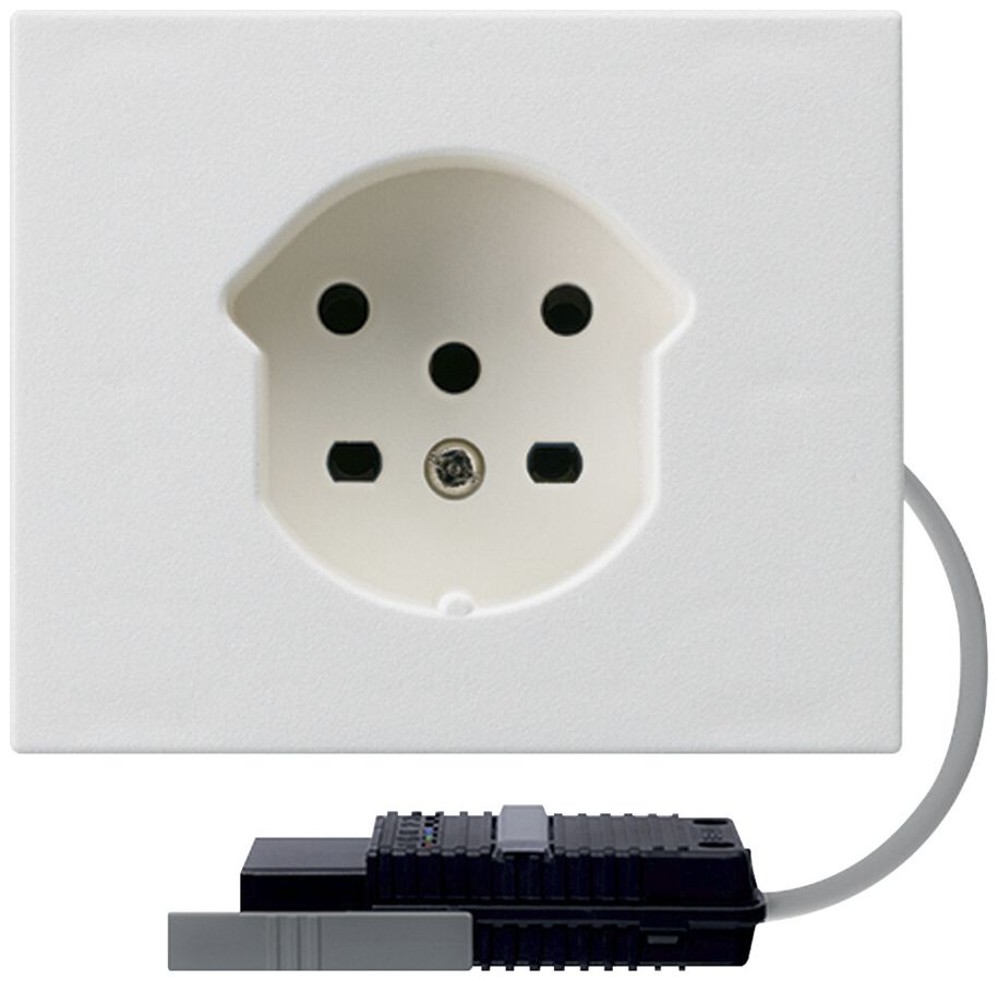 EB-Steckdose T15 FLF weiss mit RK-Adapter 5P