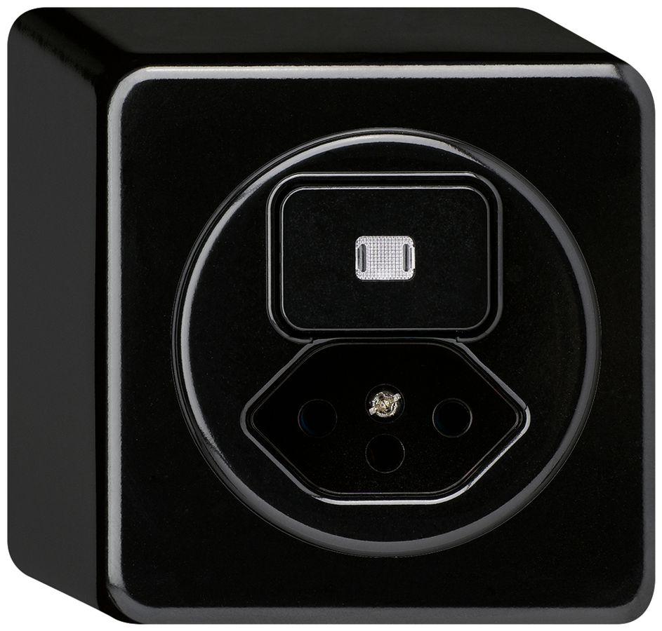 AP-Kombination beleuchtet basico AR/1L+Typ 13 schwarz