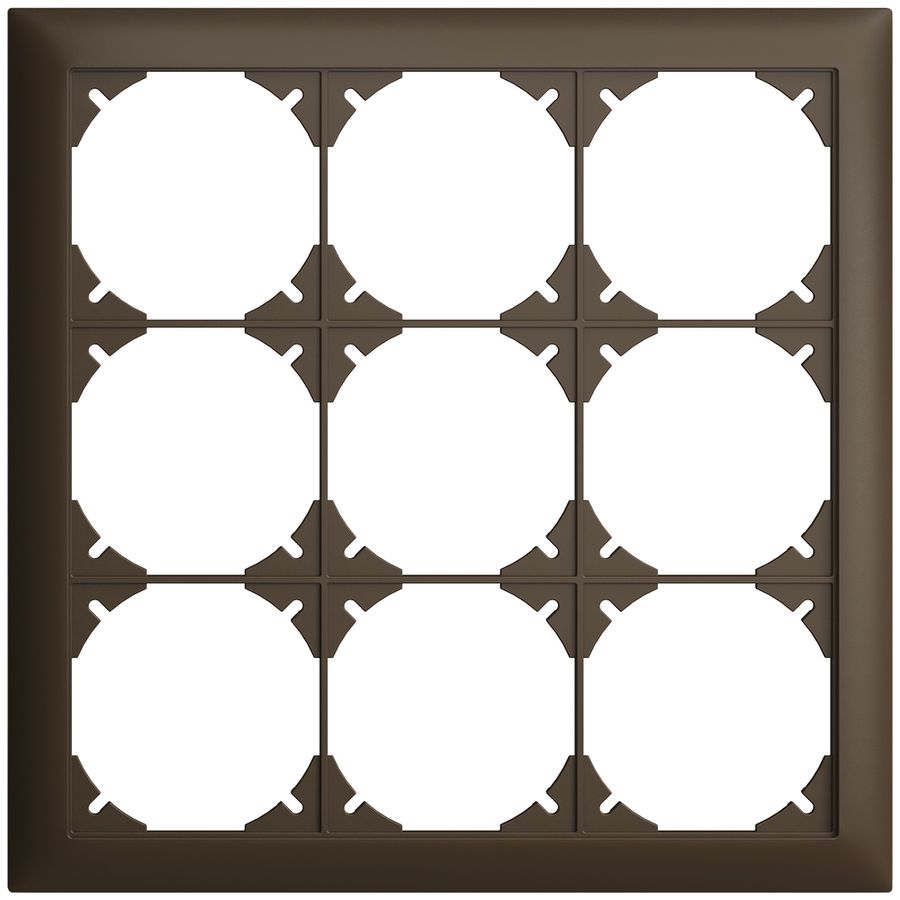Abdeckrahmen EDIZIOdue 3×3 coffee