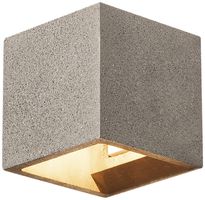 Wandleuchte SOLID CUBE QT14, G9 230V IP20 schwarzer Sandstein