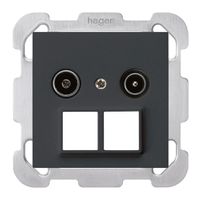 UP-Antennendose R/TV HMS kallysto B 19dB schwarz