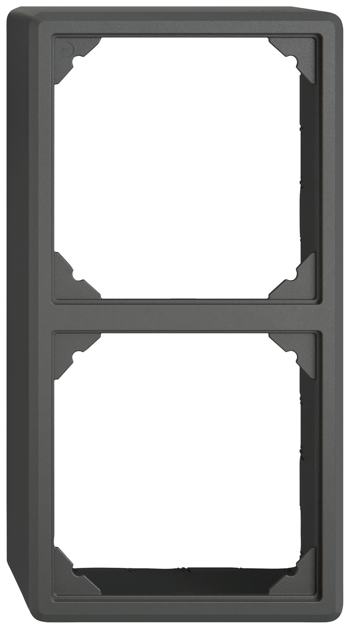 AP-Kappe EDIZIO.liv SNAPFIX® für 2 Apparate GX.54.A dunkelgrau