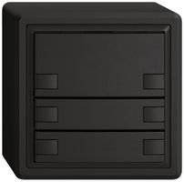 Poussoir KNX RGB AP EDIZIO.liv SNAPFIX® capteur temp.s.LED 3× comm.2T no