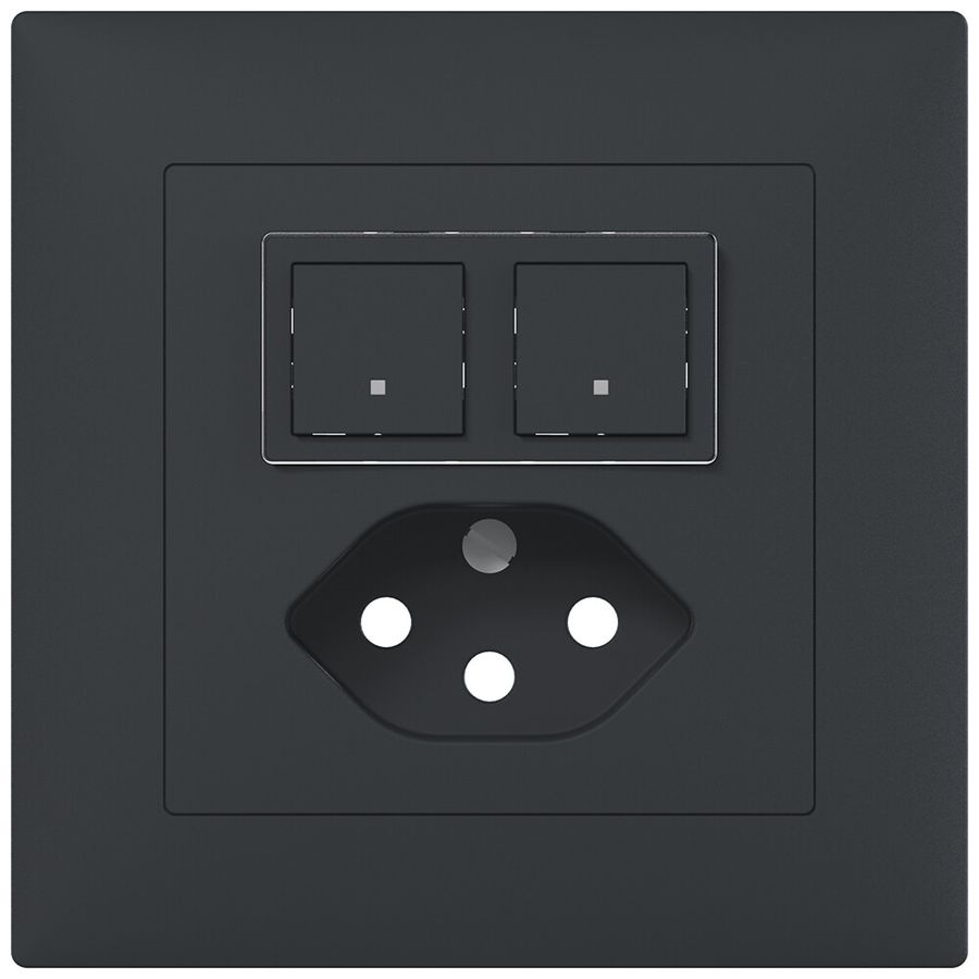 Kit de montage ENC ABB Sidus B anthracite pour capt./act.+T13 free@home