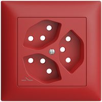 Frontset EDIZIOdue berry 88×88mm 3×T13/1