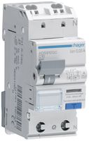 FI/LS-Schalter Hager RCBO QC 2P 230V Char.C 10A 0.03A Typ A 6kA 2TE