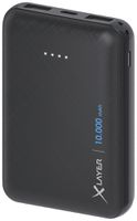 Powerbank XLayer Micro 10000mAh 2×USB-A ≤2.1A 91×64×22.5mm 200g schwarz