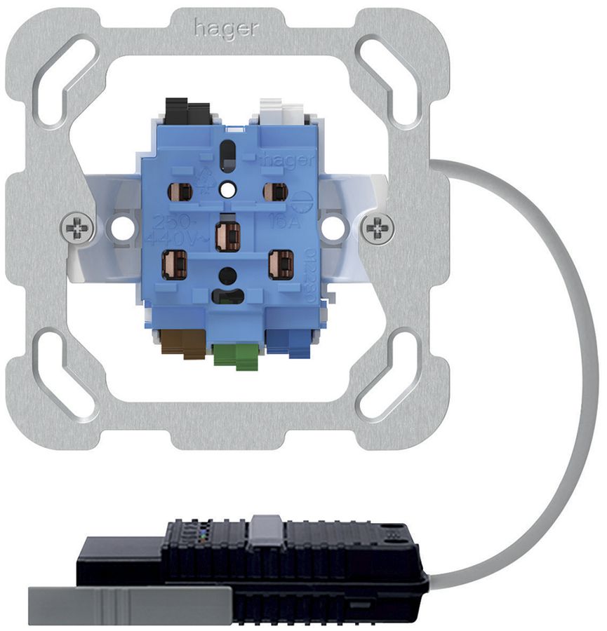 Prise INC type 15/25 Hager, adaptateur câble rond