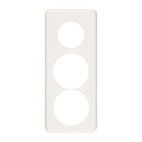 Abdeckplatte 3×1 43+58+58mm weiss