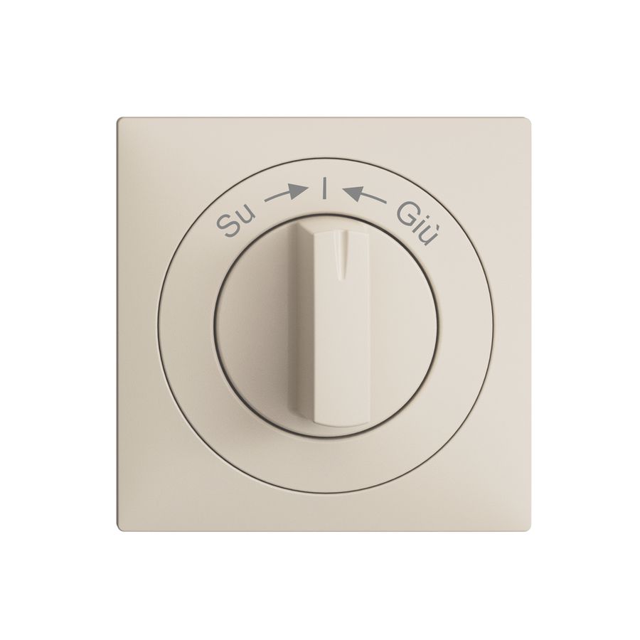 Frontset EDIZIOdue Su->I<-Giù crema 60×60mm für Schwenktaster