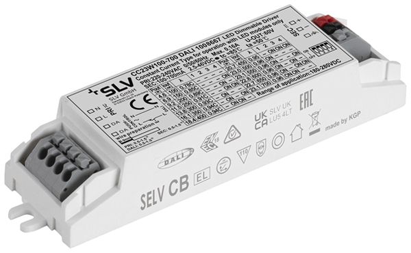 Alimentation LED SLV 4.6…23.1W 60V 100…700mA DALI 103.4×30×21mm