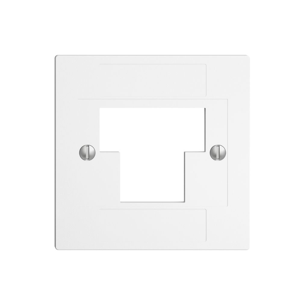 Placca frontale 1×TT,2×RJ45 bianco ITplus ITM EDIZIOdue