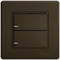 UP-KNX-Taster RGB EDIZIO.liv SNAPFIX® Temperaturfüh.RGB-LED 2×T 1-Tbed.br