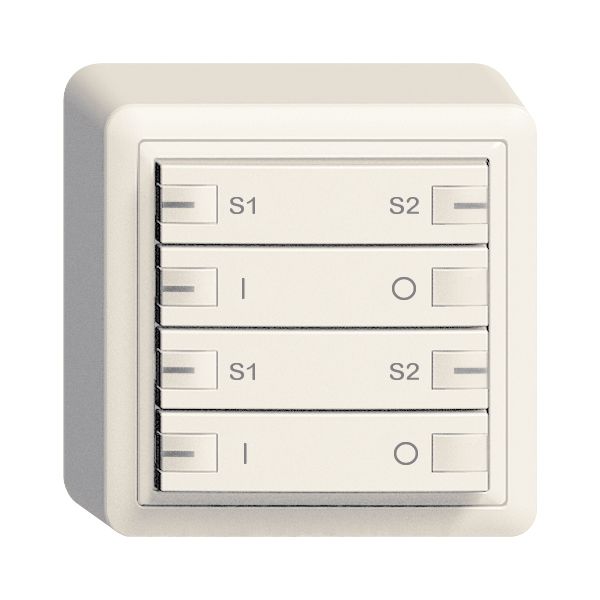 Poussoir AP ZEP ON-OFF scèn 2c/4t avec LED EDIZIOdue blanc