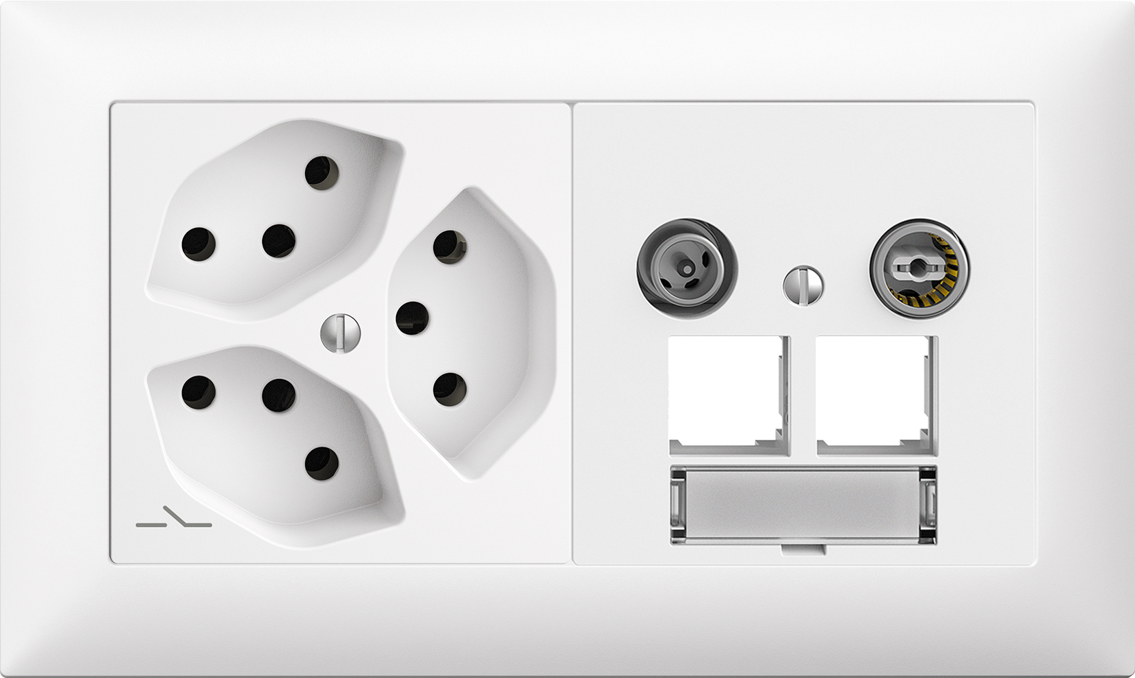 UP-Kombination Edue 1x2 ws, 3xT13's + 11dB, f.2xRJ45