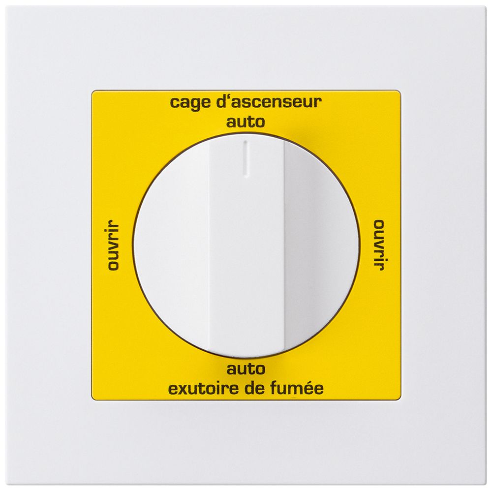 Interrupteur rotatif ENC kallysto.pro pour exutoire fumée français blanc
