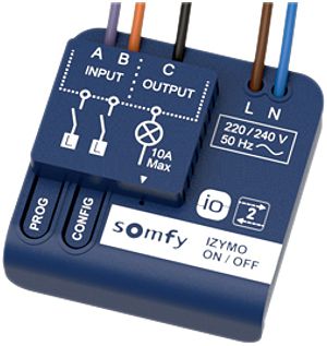 EB-Funkempfänger Somfy izymo io ON/OFF, 1-Kanal-Schaltaktor 230V/10A