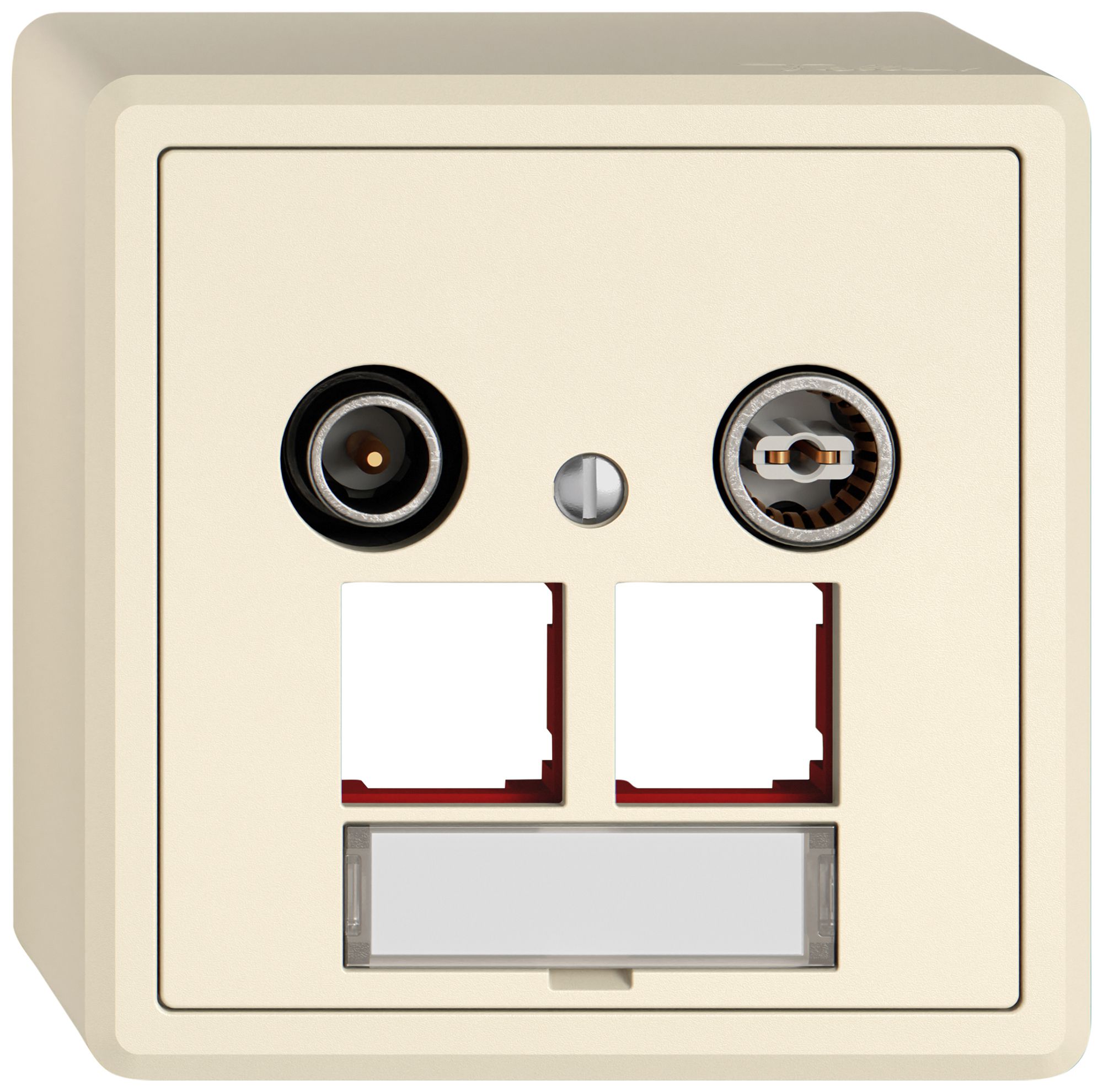 Prise multimédia AP TV-R EDIZIO.liv SNAPFIX® EASYNET p.2×RJ45 S-One 4dB cr