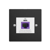 Rückführungsdose EDIZIOdue F 1×RJ45 f.Swisscom VoIP, 8 polig, UTP, schwarz