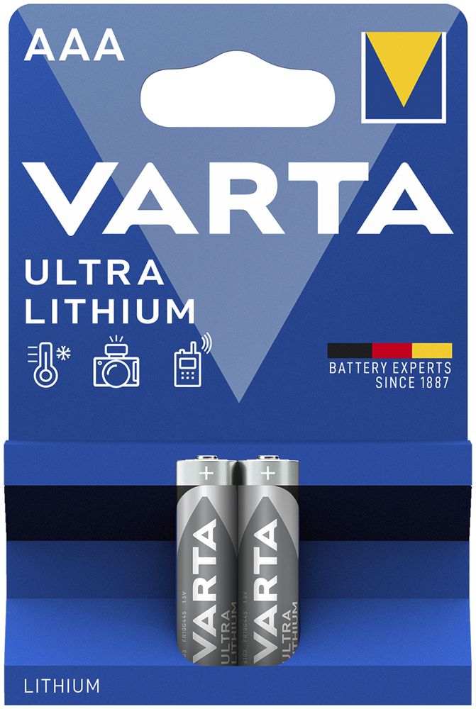 Pila VARTA Ultra Lithium AAA 1.5V blister a 2 pezzi