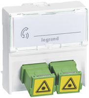 Prise de raccordement MOS LWL 2×SC/APC Simplex 2 modules blanc