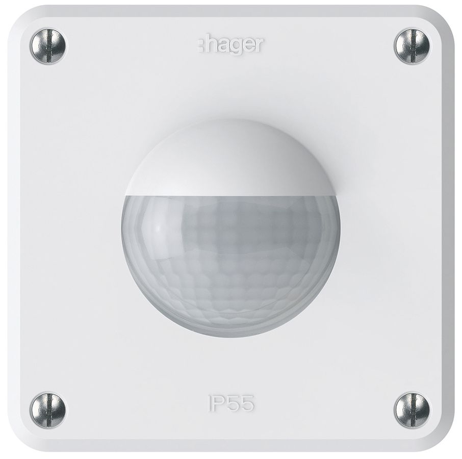 Kit frontale Hager robusto IP55 Z per rilevatore di movimento bianco