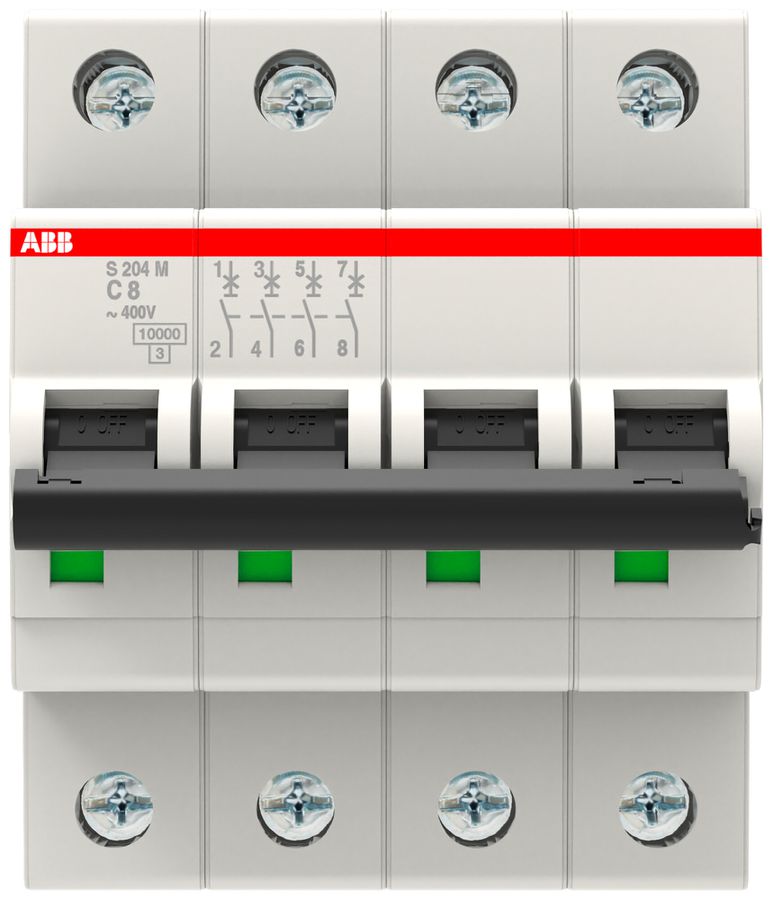 Leitungsschutzschalter ABB S204M-C8 8A C 10kA