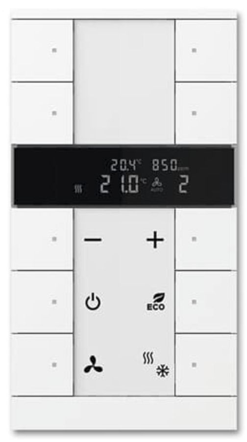 Contrôleur grand ABB-Tenton, 10 touches, CO2/humidité, blanc