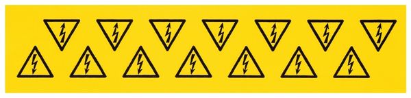 Gerätemarkier-Etikette Weidmüller selbstklebend 50×50mm Blitz im Dreieck, gelb