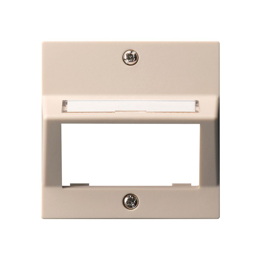 Plaque frontale kallysto pour module multimédia sortie oblique thermoplast beige